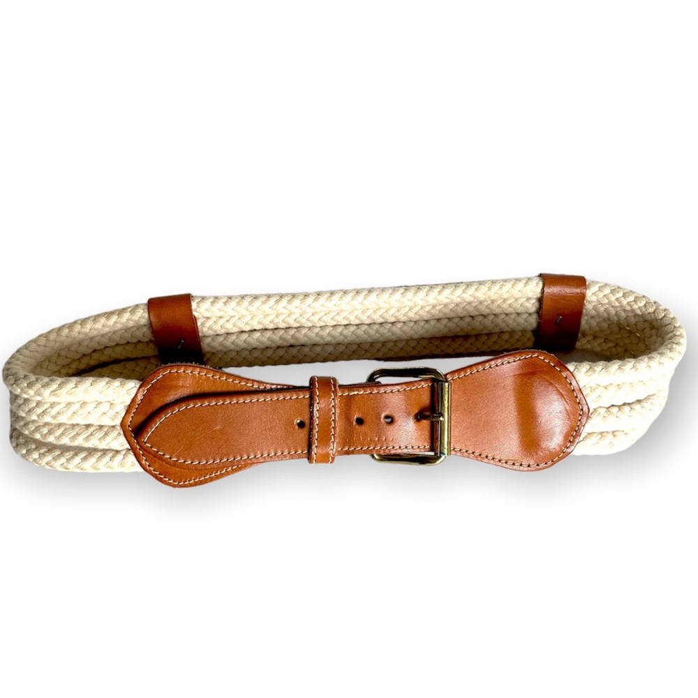 Vintage Tan and Cream Women's Belt